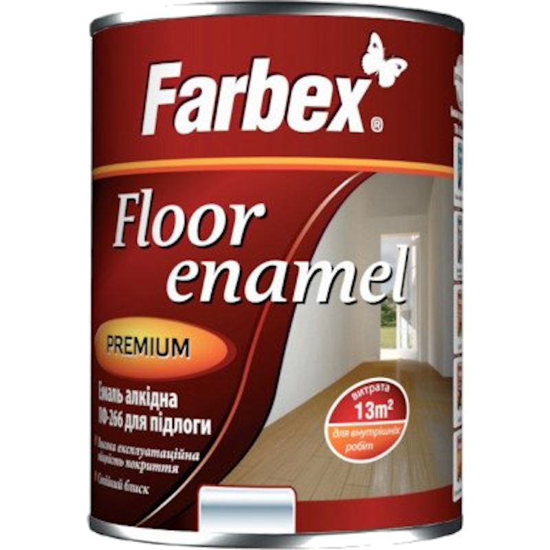 Емаль алкідна FARBEX ПФ-266, глянець жовто-коричневий, 2,8кг